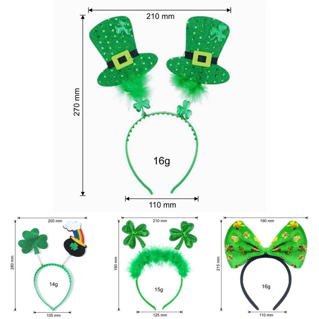 St. Patrick's Day Decoration Kit 5pcs Irish Theme Hair Band