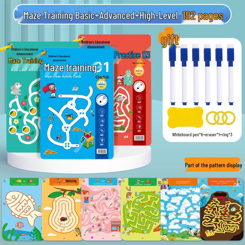 Children's Maze Puzzle Book: Whole Brain Training for Ages 3-4
