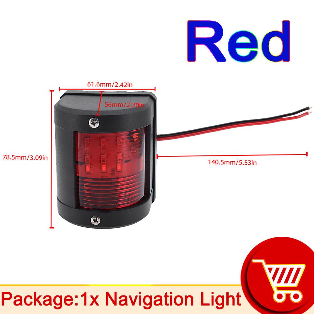 

AD 1/2Pcs Red Green Navigation Light For Marine Boat Yacht Motorboat Fishing LED Lights Waterproof Side Marker Signal Lamp