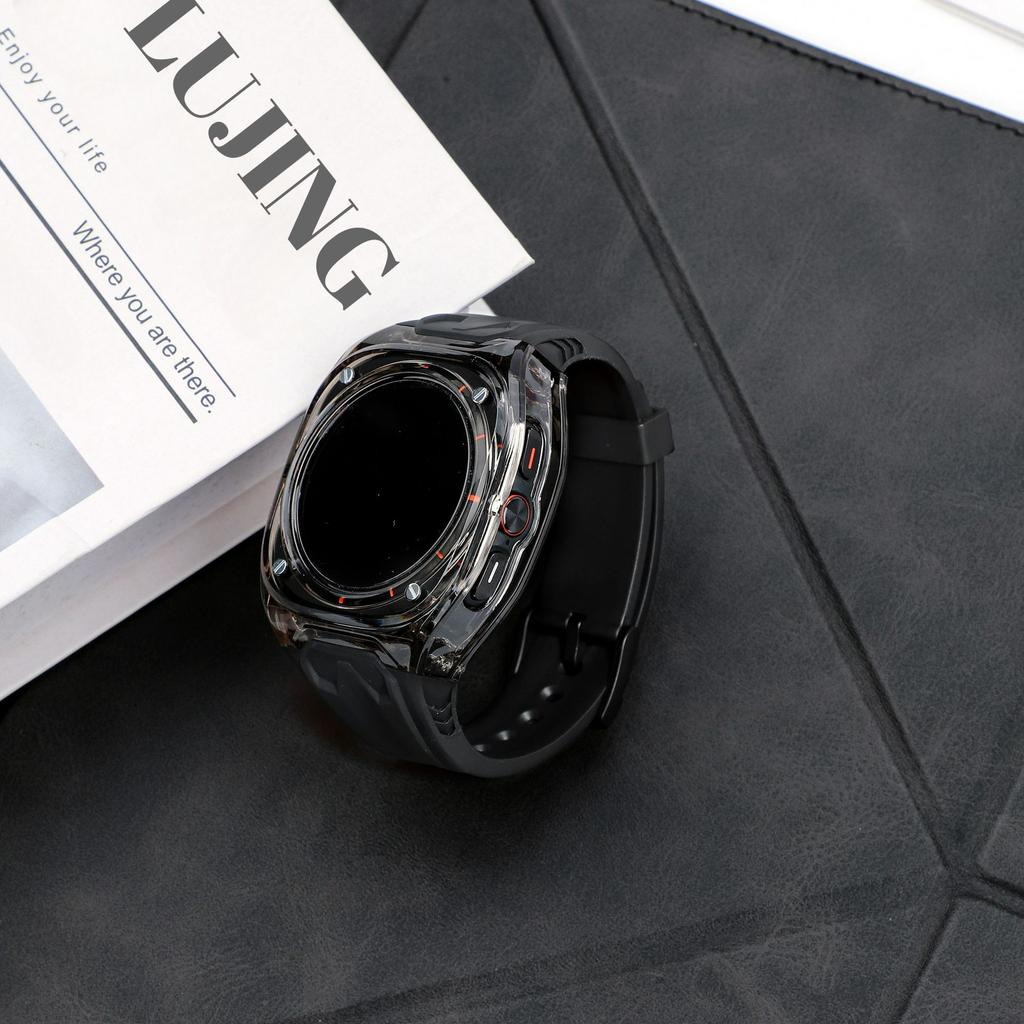 Mod Kit Armband + Hülle für Samsung Galaxy Watch 7 Ultra 47 mm Silikon Loop Band Armband für Galaxy Watch Ultra Herren Sportarmband