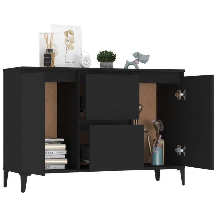VidaXL Black Buffet 104x35x70 Cm Engineered Wood 806113