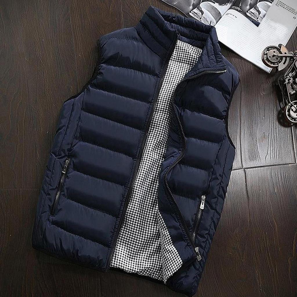 Männer Herbst Winter Mantel Gepolsterte Baumwolle Weste Warme Kapuze Dicke Weste Tops Jacke
