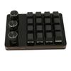 Programmable Keypad 16 Keys 3 Knobs Blue Switch Mechanical Hot Swappable Mini Keypad for Gaming Office Media
