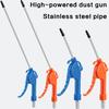 Air Blow Gun with 4" and 10.2" Long Angled Nozzle, Long Reach Industrial Air Blow Gun, Pneumatic Air Compressor Cleaning Tool