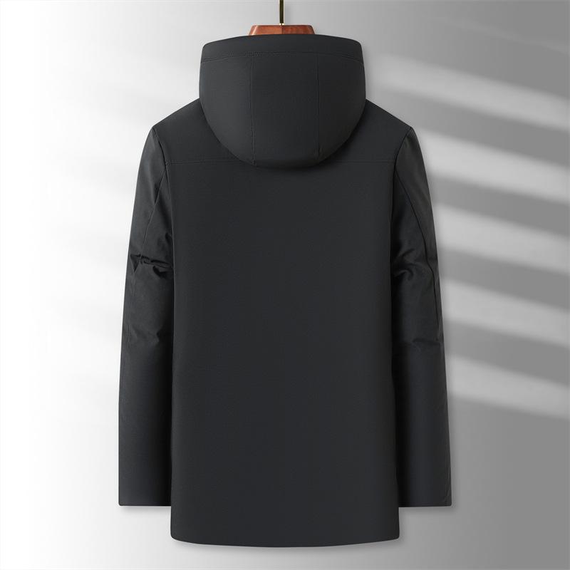 Middle-aged and Elderly Men's Cotton-padded Clothes Hooded Casual Fashion Piled and Thickened Men's Cotton-padded Jackets