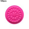 100Pcs Eyelash Glue Holder Abundant Quantity Rich Colors Multiple Grooves Disposable PVC Eyelash Extension Glue Holder Pallet Pad Makeup Tool