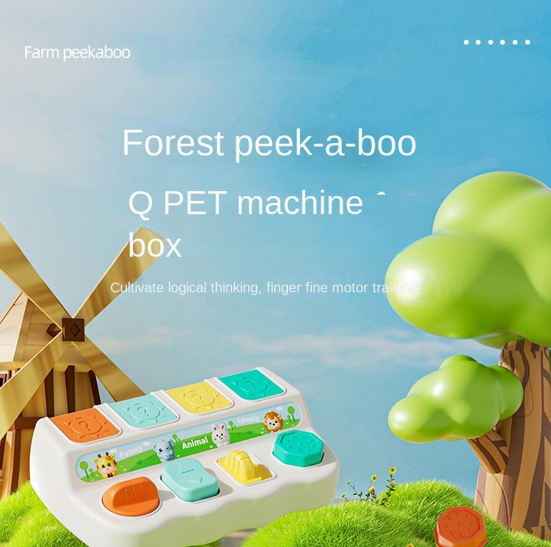 Montessori Pop-up Tierspielzeug und Lernboxen Fördern Logisches Denken und Motorische Fähigkeiten Geeignet für Kindergeburtstagsgeschenk