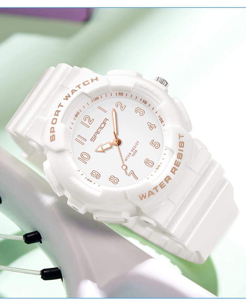 Sanda Cross-border Watches for Men, Women, and Teens - Fresh Style, Sporty Waterproof Electronic Quartz Watches, Fashionable for Students