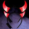 Bull Horns LED Headband Small/Medium Red Glowing Headband Durable Horn Headband  for Women Men