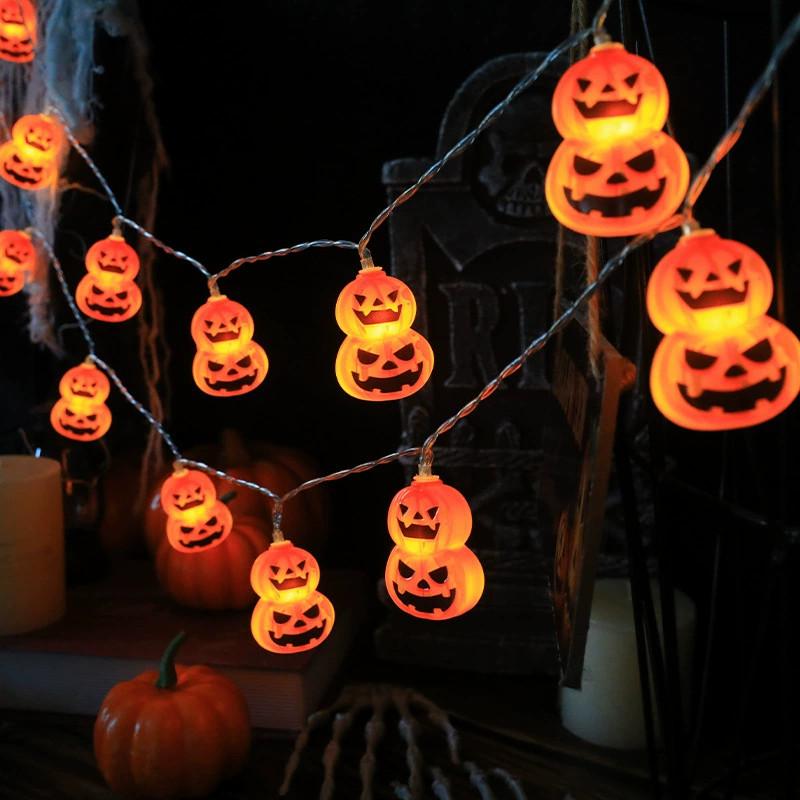 Halloween Pumpkin String Lights Battery Powered For Party Decorations