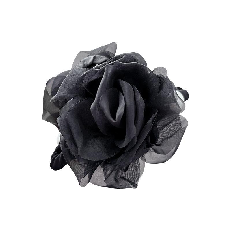 Netzgewebe Blumen Haarkamm-Haarspange für Damen, Hochwertig und Vielseitig, Haifischförmige Spange für Den Hinterkopf, für Hochsteckfrisuren Haarspangen