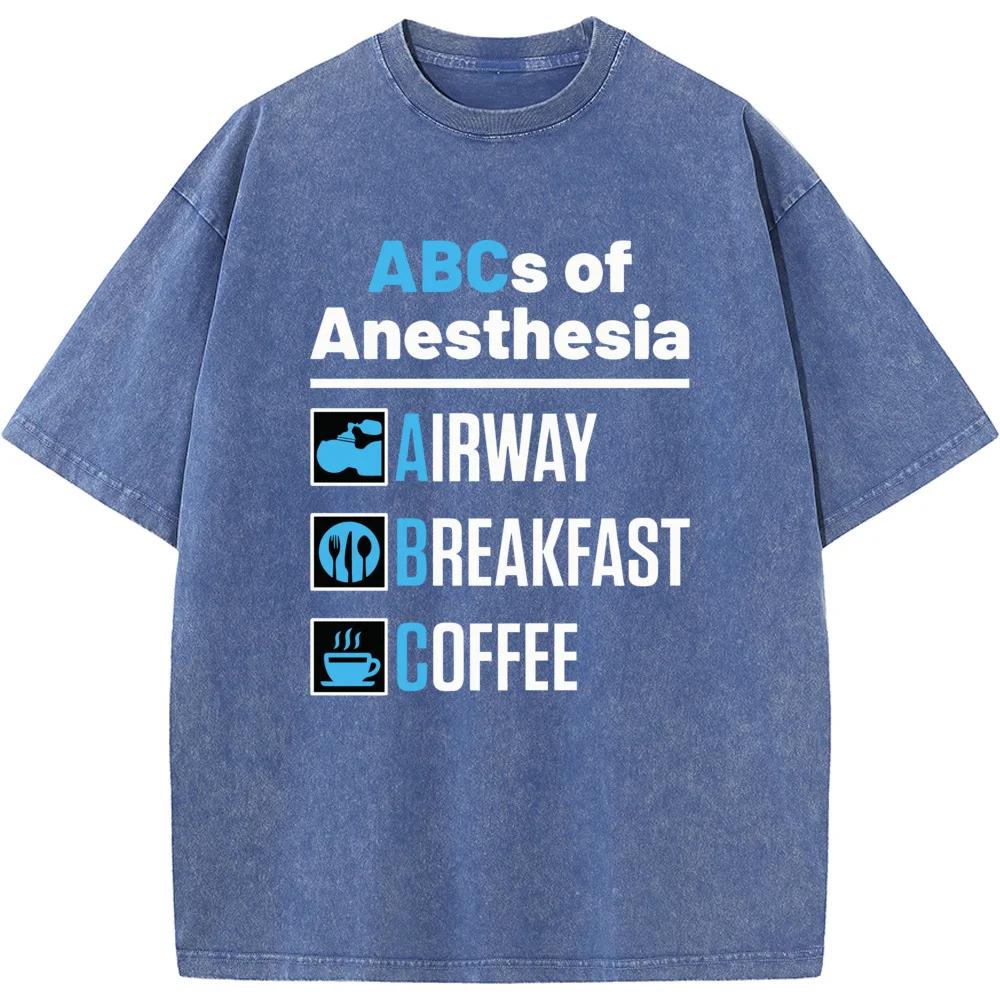 Anaesthesiologist Anesthesiology Doctor Nurse Funny ABCs of Anesthesia Essential T-Shirt Cotton Washed T-Shirt