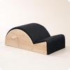 Pilates Spine Corrector PU Leather Wooden Stepped Design