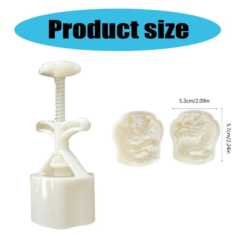 Traditional Pastries Cookie Stamp Hand Pressed Mooncakes Mold Bean Pastes Cake Bakewares Dessert Mould for Cooking Lover