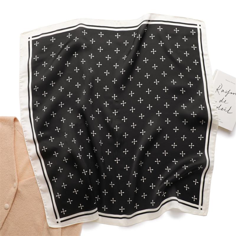 70 * 70cm Novo Lenço Quadrado Pequeno de Seda Para Proteção de Pescoço Feminino Lenço Profissional Laço de Cabelo Versátil Lenço de Cabeça