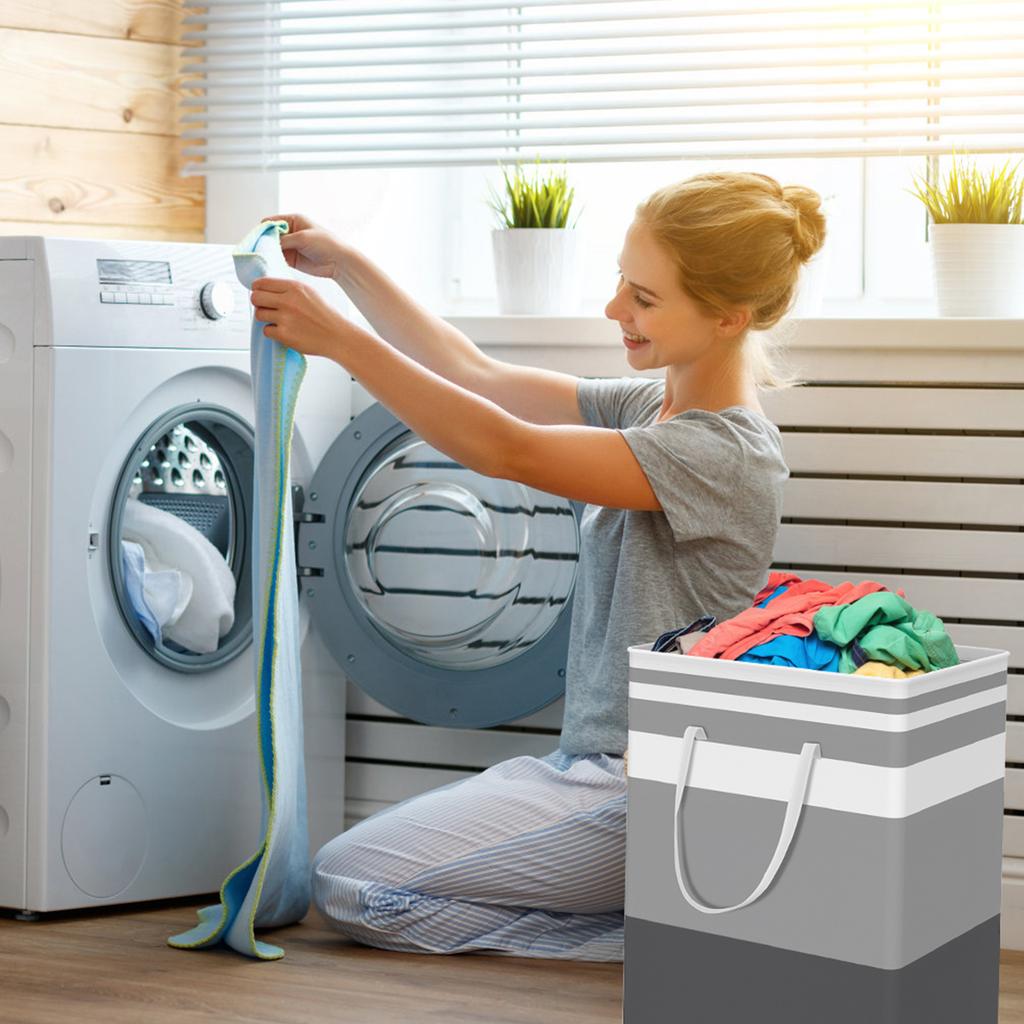 Wäschekorb mit großem Fassungsvermögen, faltbar, Aufbewahrungskorb für Schmutzwäsche, tragbar, wasserdicht, Badezimmer-Kleideraufbewahrungstasche