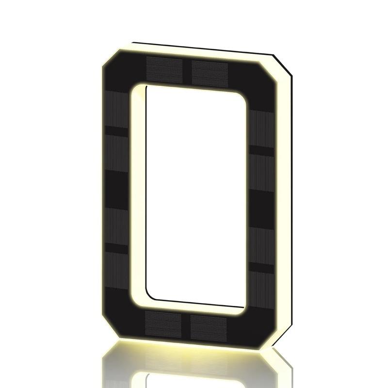 New LED Solar House Numbers 12CM, IP65 Waterproof Illuminated Address Sign, Outdoor Light for Home Hotel Bar Street