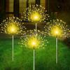 Solar Garden Lights 200LED Waterproof Outdoor Lighting with Installation Hardware Firework Lights for Pathway Lawn Christmas