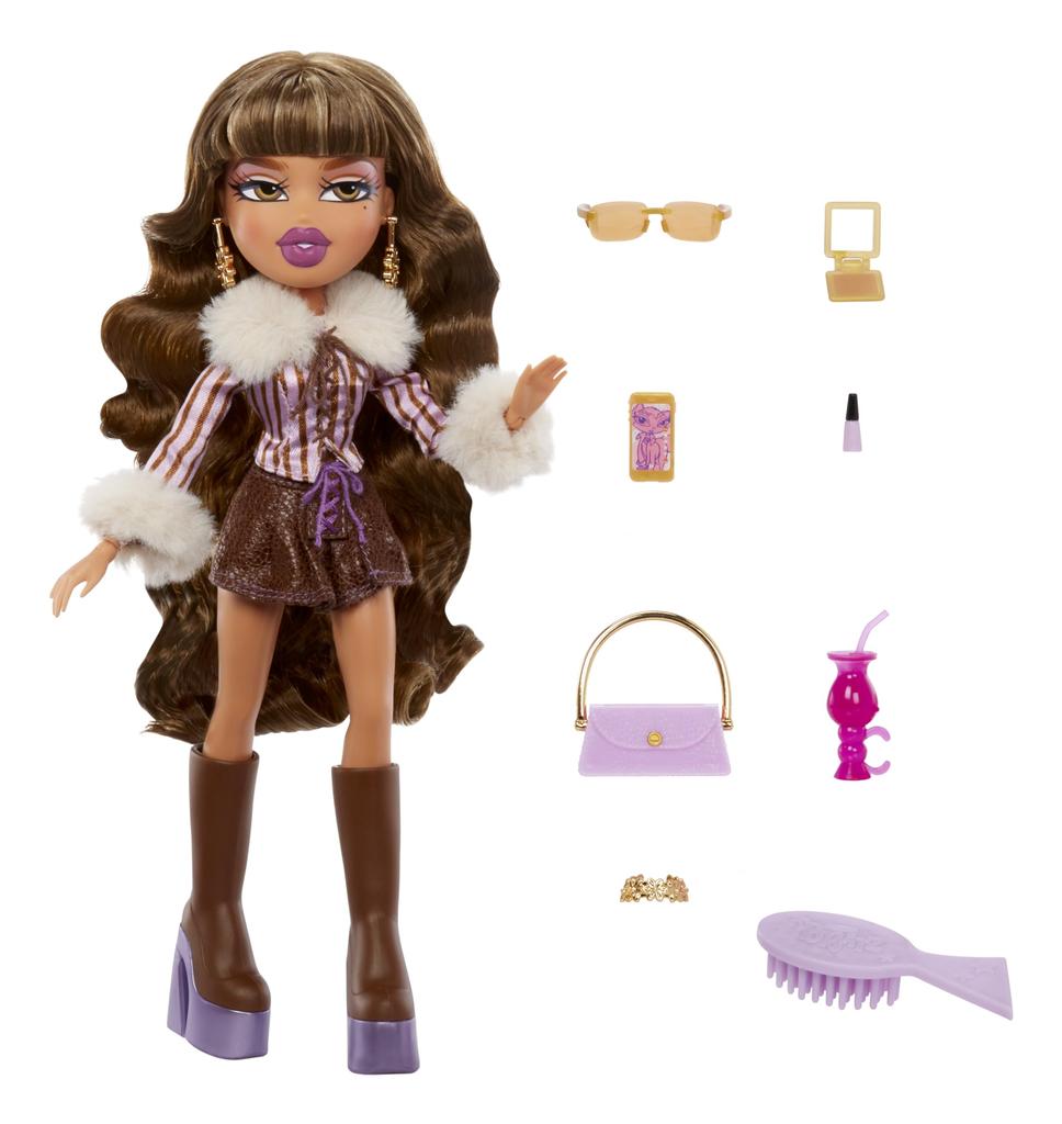 Bratz Alwayz Yasmin Fashion Doll with 10 Accessories and Poster (Bratz, articulated doll for collection and gift)
