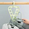 1pc Triangle Nine Hole Clothes Hanger with Rotatable Clothing Storage Rack, Suitable for Wardrobes and Organizing Rooms