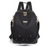 Simple Solid Color Gold Star Decoration Women Casual Nylon Backpack For Daily Use And Travel