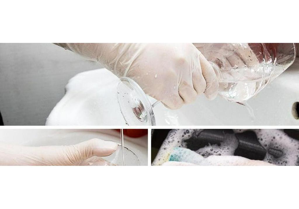 Extended Thick Waterproof Nitrile Disposable Gloves for Dishwashing and Catering