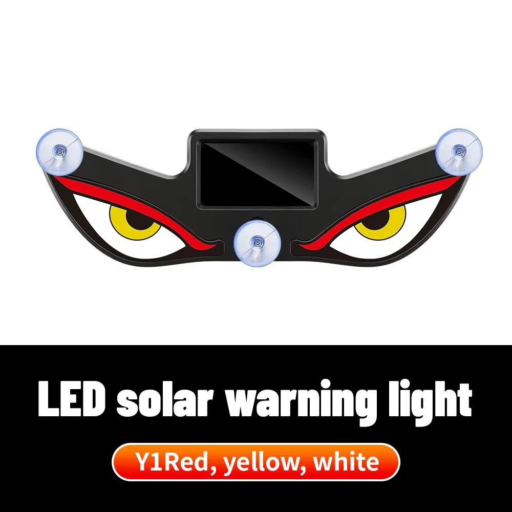 Solar Powered Car Neon Light Wireless Cool Demon Eye Led Ambient Light Suction Cup USB Rechargeable Atmosphere Breathing Lamp
