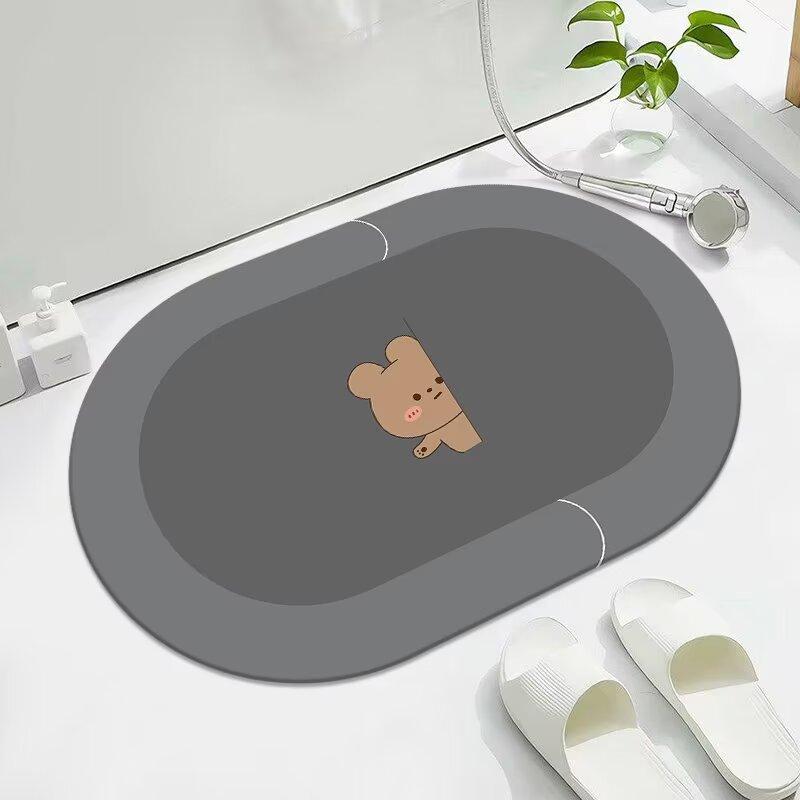 Absorbent Floor Mat Bathroom Absorbent Door Floor Mat Carpet Bathroom Diatom Mud Absorbent Mat Non-slip Toilet Toilet