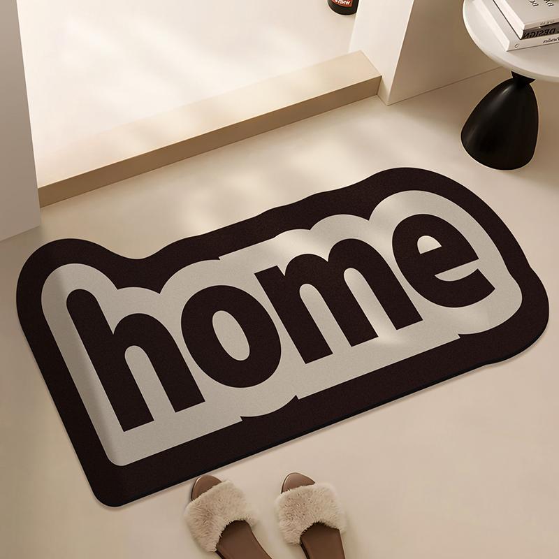 

Коврик для туалета Диатомовый ил Абсорбирующий коврик Ванная комната Нескользящий и противокапельный коврик для ног Ковер для ванной в кремовом стиле 40X60cm 15.7X23.6in