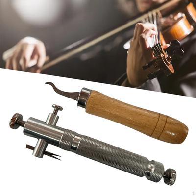 2 Piece Violin Cleaning Tool Wood Project Luthier Tools Set Portable Inlay for
