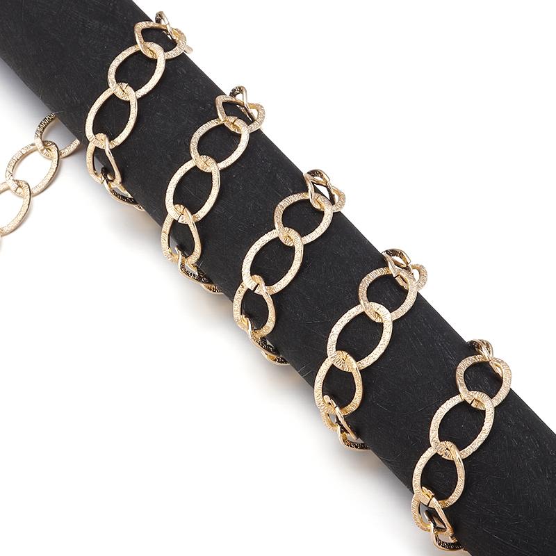 5 Yards/Roll Aluminum Embossed Chains O-Shaped Chain for Jewelry Findings DIY Bracelet Necklace Bag Clothing Accessories Supply