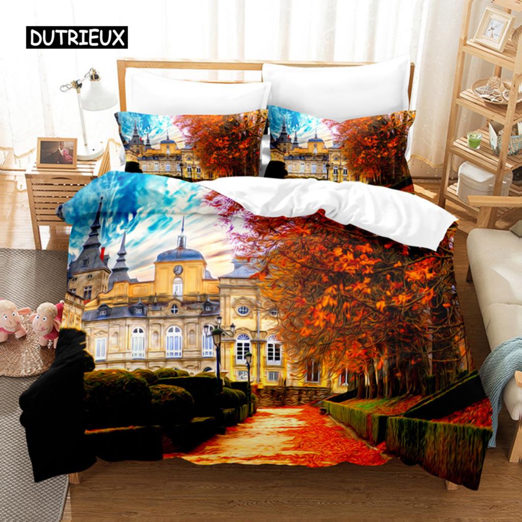 Landscape Painting Bedding Set Duvet Cover Set 3d Bedding Digital Printing Bed Linen Queen Size Bedding Set Fashion Design