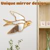 Wall Decor Art Vintage Swallow/Dragonfly/Butterfly Shape Mirror Home Decor for Living Room Bathroom Kitchen Decorations Indoor