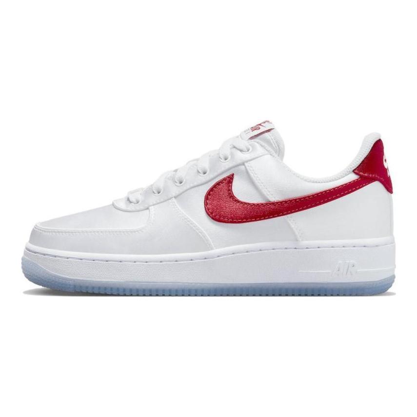 Nike Air Force 1 Low '07 Satin White Varsity Red Women's Sneakers DX6541-100