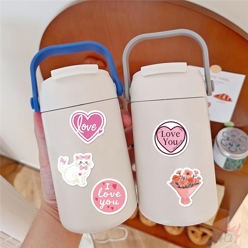 500Pcs/Roll Pink Valentine's Day - Sweet Love Kids Rewards Stickers - DIY Scrapbooks Album Decor Sealing Label Decals