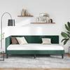 L Shaped Bed Frame with Headboard Dark Green 100 Cm X 200 Cm Velvet
