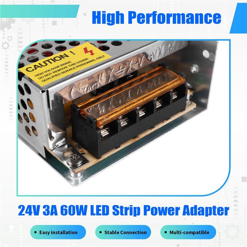A84E-24V 3A Transformer Switch Power Supply 60W LED Strip Switch Driver For CCTV Industrial Control Power Supply Adapter