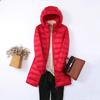 Plus Size Ultra-Light Mid-Length Down Jacket for Women - Ideal for 200 lbs, Middle-Aged & Elderly, Ultra-Thin Design, Extra Large