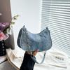 Premium Bag Women's New Trendy Denim Chain Armpit Bag Fashionable Retro Shoulder Dumpling Bag