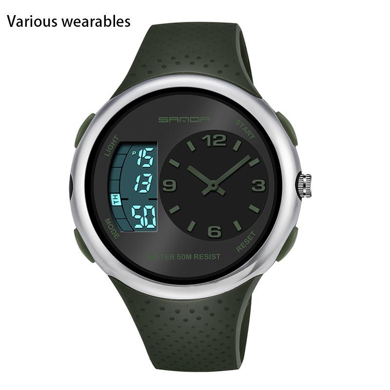 Men's Waterproof Student Watch Fashion Multi-functional Glow-in-the-dark Outdoor Sports Personality Electronic Watch