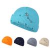 Fashionable Ladies Winter Warm Knitted Caps 3 Metal Ring Buckled Hat Cool Pure Hip Hop Hats for Women