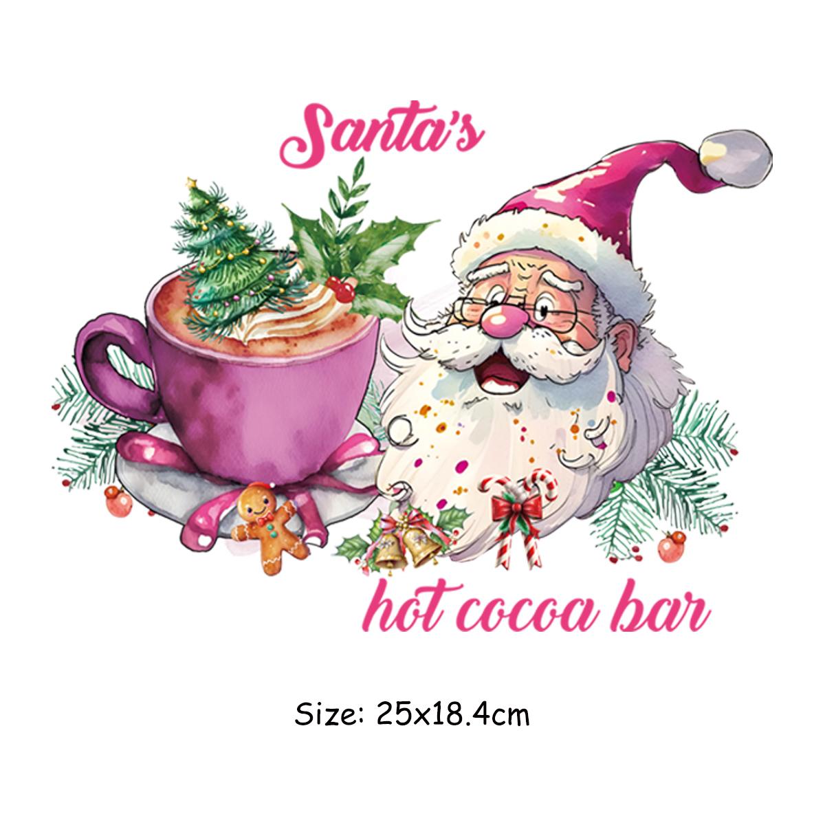 

Праздничная утюговая нашивка Санты, аксессуар «сделай сам», моющиеся художественные ремесла, глажка, термоклейкая наклейка для переноски одежды, наклейка с аппликацией, декор