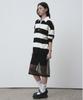 THE GREEN LAB Striped Rugby Collar Sweatshirt [Black]