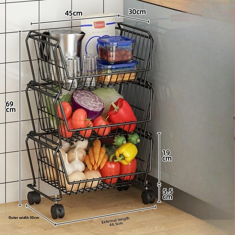 

Metal Holders Nordic Simple Modern Racks Household Kitchen Movable Organizer Storage Rack Creative Design Kitchen Organizer
