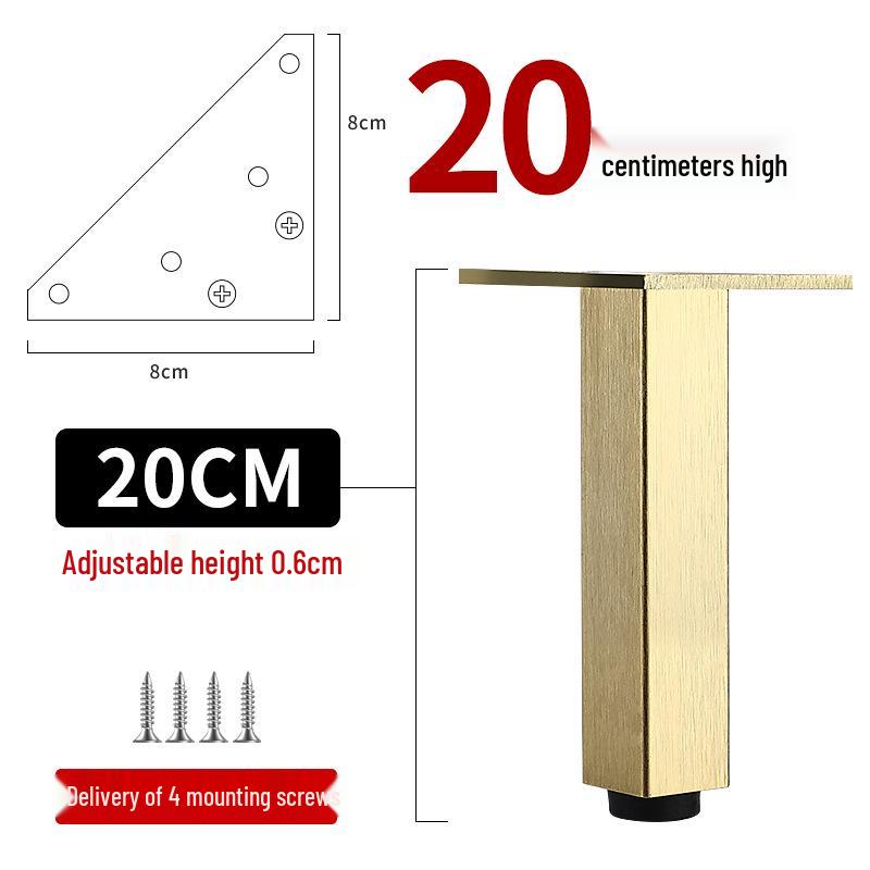 Adjustable Aluminum Alloy Furniture Legs for Cabinets, Sofas, Coffee Tables, TVs, and Beds