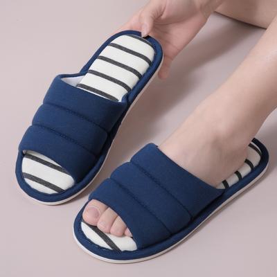 Modne bawełniane kapcie Comwarm dla kobiet, domowe kapcie z odkrytymi palcami, miękkie kapcie codzienne typu flip-flop, damskie domowe wsuwane kapcie z pianki memory do sypialni, płaskie buty