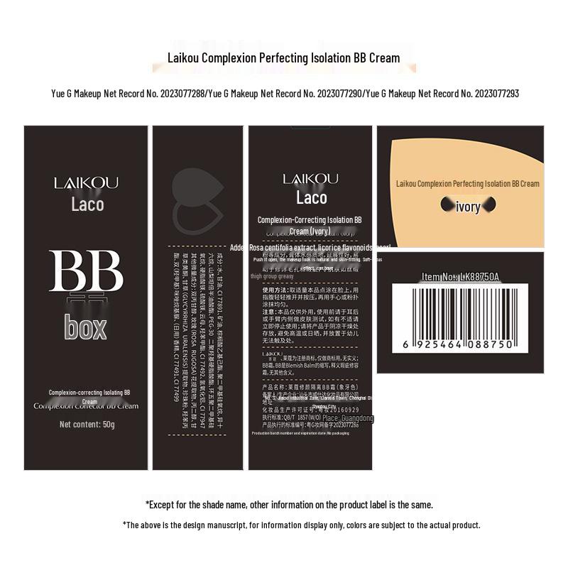 Laikou BB Krem Płynny Nude Podkład Korektor do Makijażu dla Kobiet