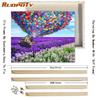 RUOPOTY Painting By Number Lavender Landscape Handpainted Unique Gift Picture Coloring By Numbers Balloon Children's Room Decor