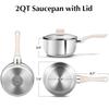 KOCH SYSTEME CS 1/2/3QT Stainless Steel Saucepan with Lid Nonstick Milk Pots with Stay-cool Bakelite Handle Kitchen Sauce Pot