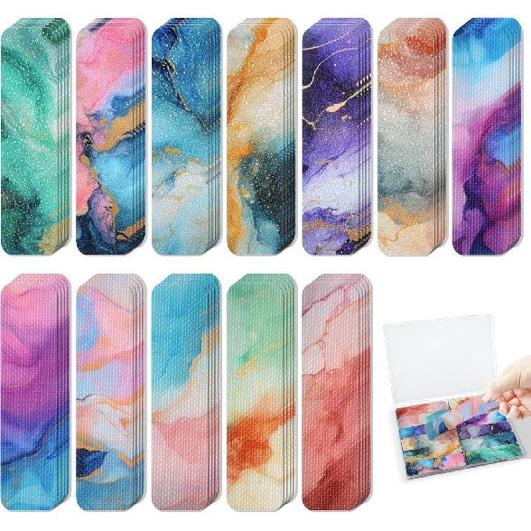 120 Pieces Anxiety Sensory Stickers with 2 Textured Sticker - Desk Fidget and Calming Stickers with Storage Box for Adults & Teens - Anxiety Relief